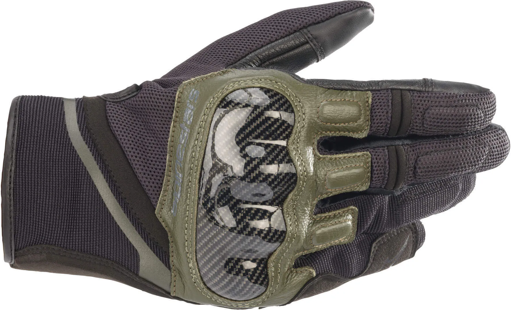 Alpinestars Chrome Motorcycle Gloves, Black/Green