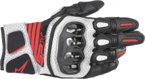 Alpinestars SP X Air Carbon V2 Motorcycle Gloves, Black/White/Red