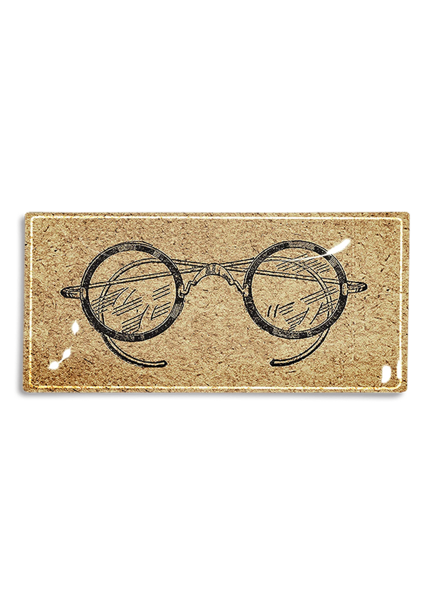 Antique Spectacles Decoupage Glass Tray