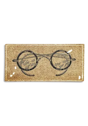 Antique Spectacles Decoupage Glass Tray