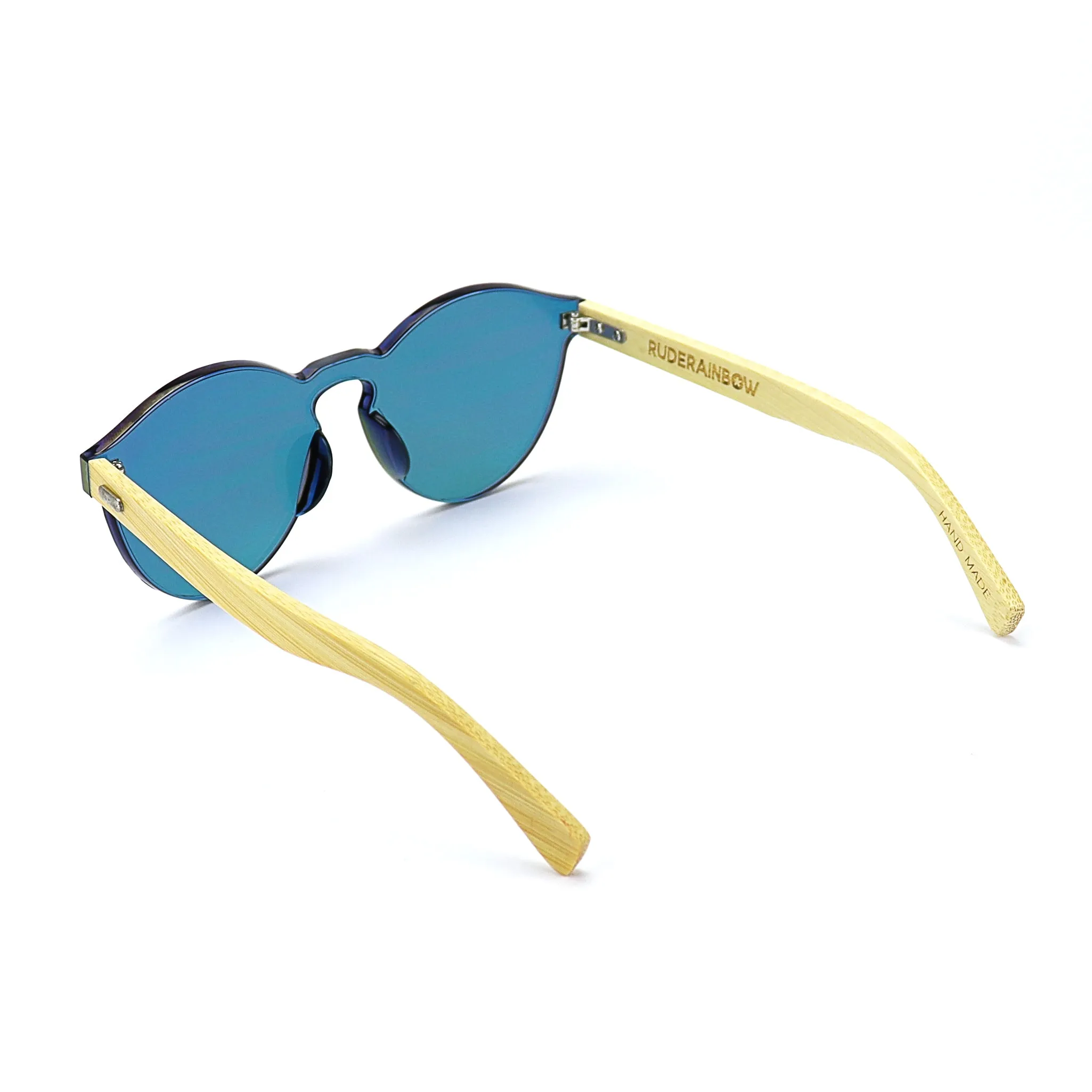 Bamboo Reflective Sunglasses - Pink