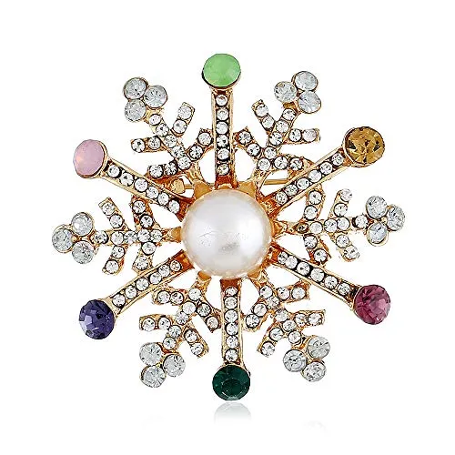 Beautiful Snowflake Brooch 1.8in1.8in it's the Best Gift for Christmas and Gorgeous Design You Deserve it