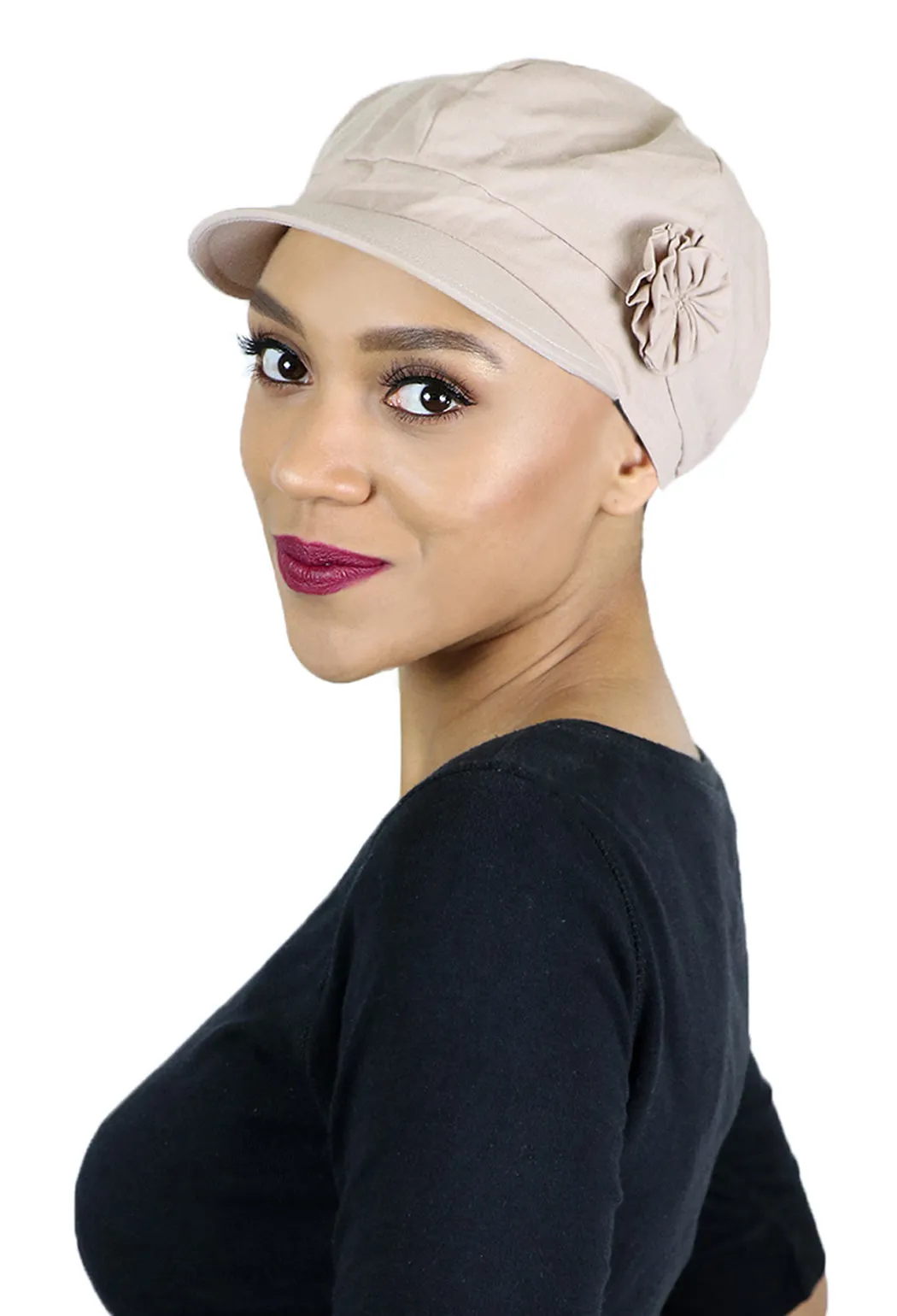 Brighton Newsboy Cap for Chemo Patients Women 100% Cotton 50  UPF