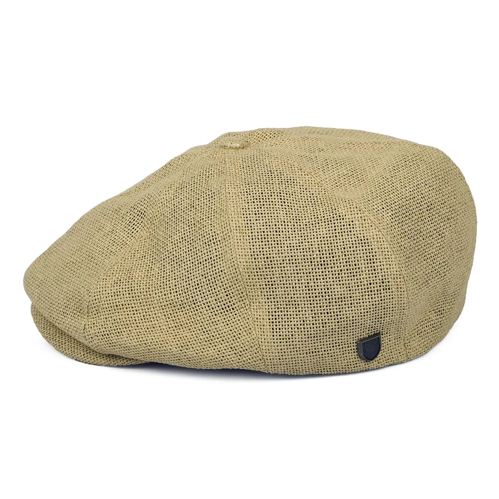 Brixton Hats Brood Lightweight X Snap Straw Newsboy Cap - Natural