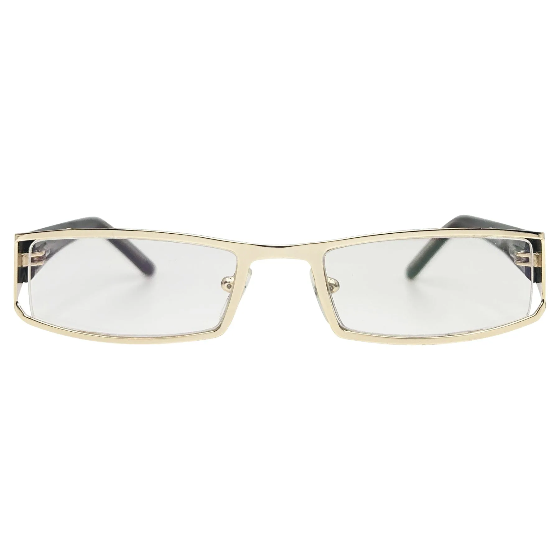 CHULO Bayonetta-Style Rectangular Clear Glasses