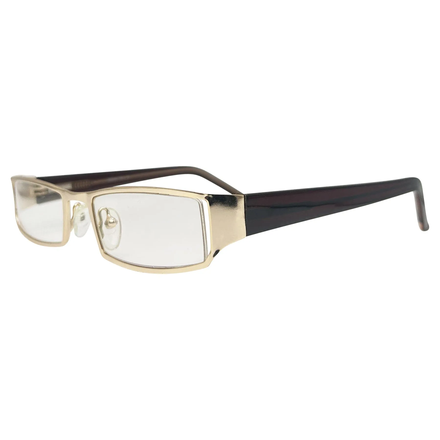 CHULO Bayonetta-Style Rectangular Clear Glasses