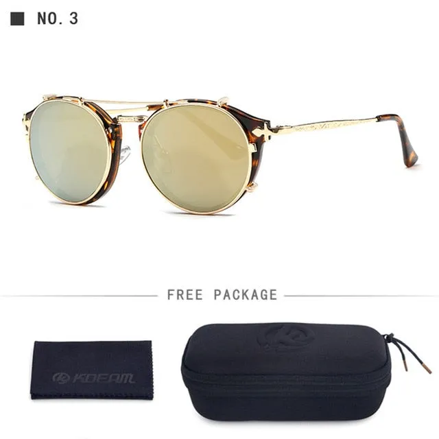 Classy Alloy Framed Aviator Round Sunglasses