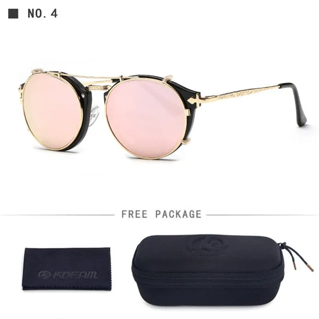 Classy Alloy Framed Aviator Round Sunglasses