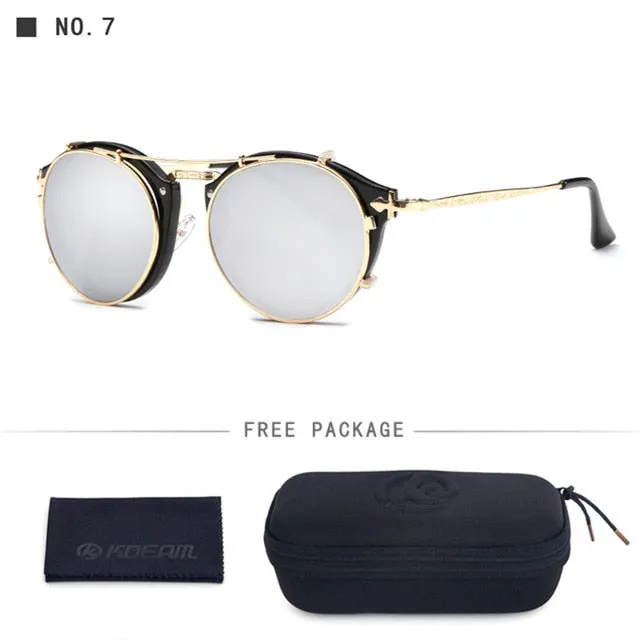 Classy Alloy Framed Aviator Round Sunglasses