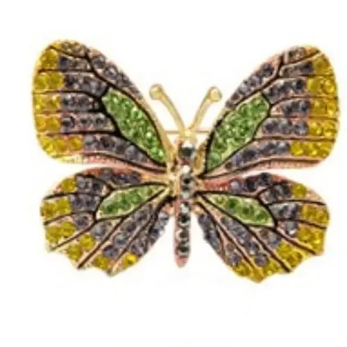 Colorful Butterfly Crystal Rhinestone Pin