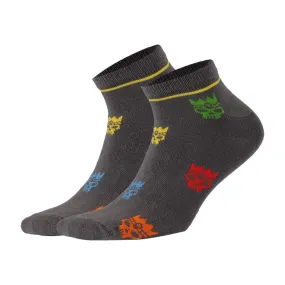 Cotton, Colourful, King Skull Themed Ankle Socks