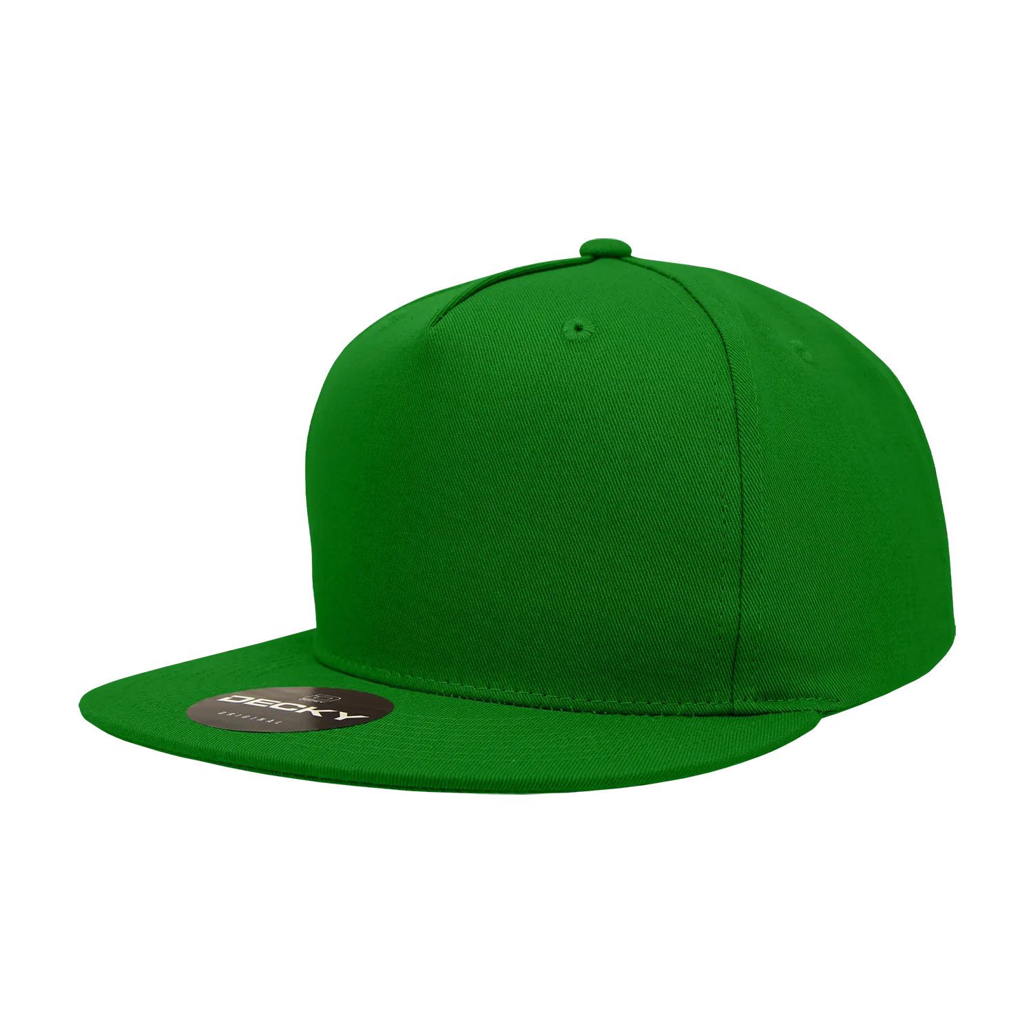 Decky 1064 5 Panel Flat Bill, Cotton Snapback Hat