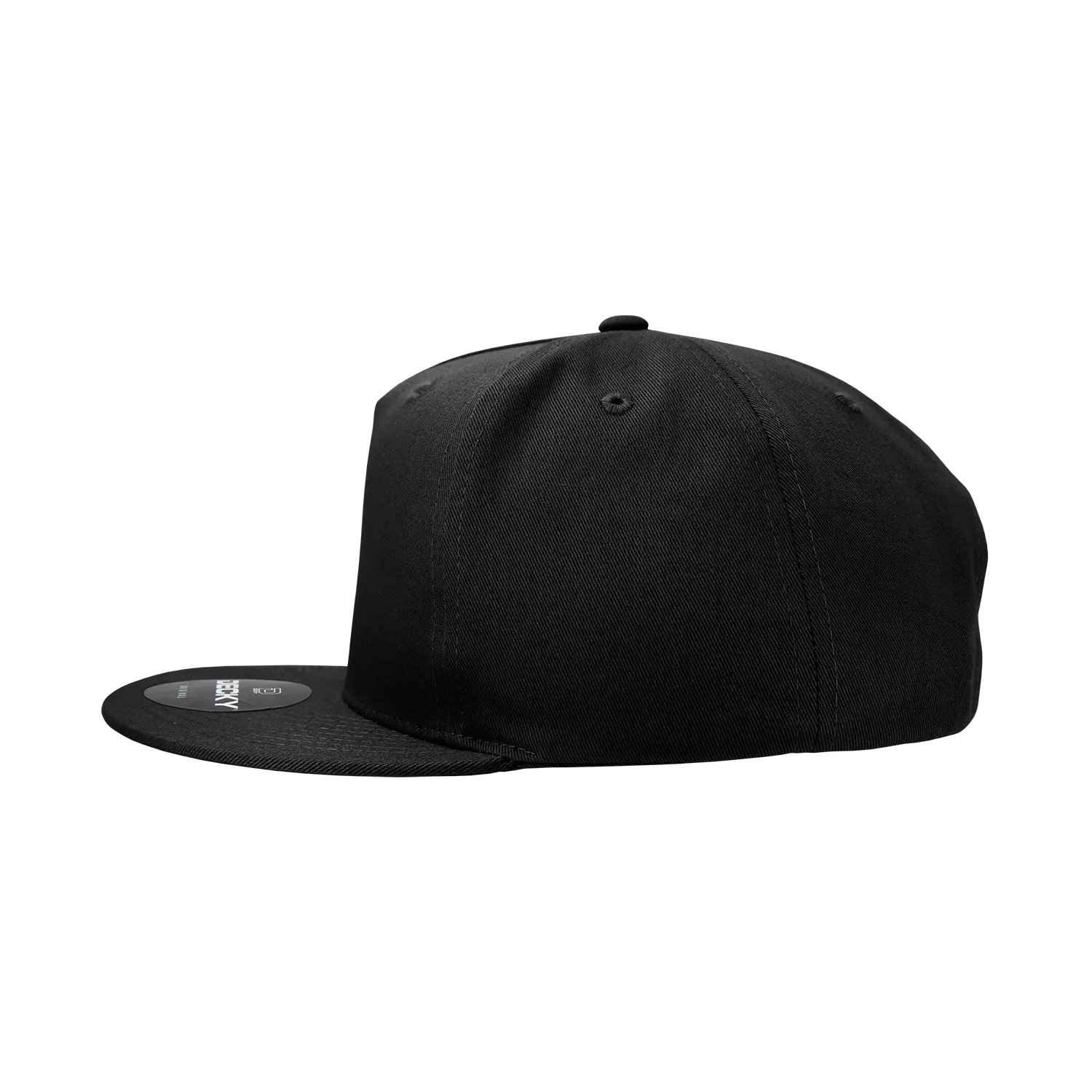 Decky 1064 5 Panel Flat Bill, Cotton Snapback Hat