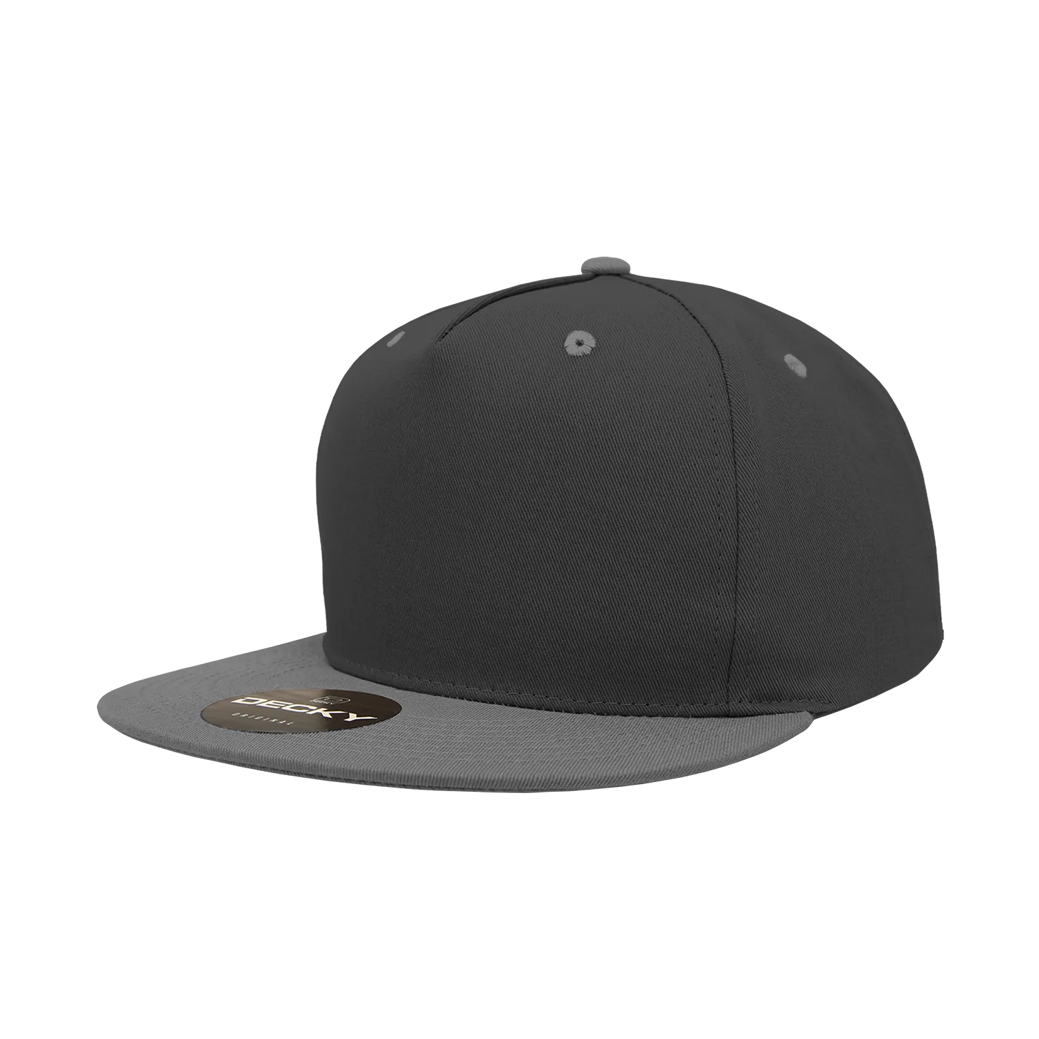 Decky 1064 5 Panel Flat Bill, Cotton Snapback Hat