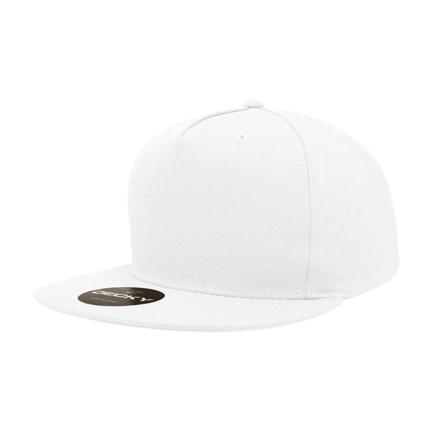 Decky 1064 5 Panel Flat Bill, Cotton Snapback Hat