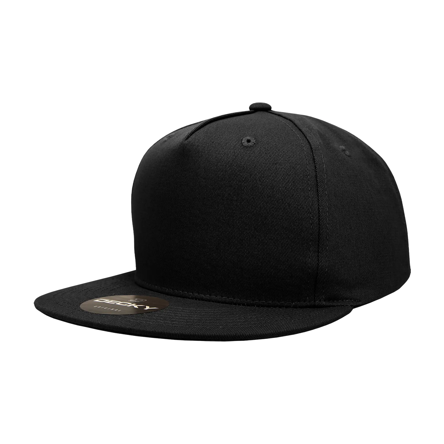 Decky 1064 5 Panel Flat Bill, Cotton Snapback Hat