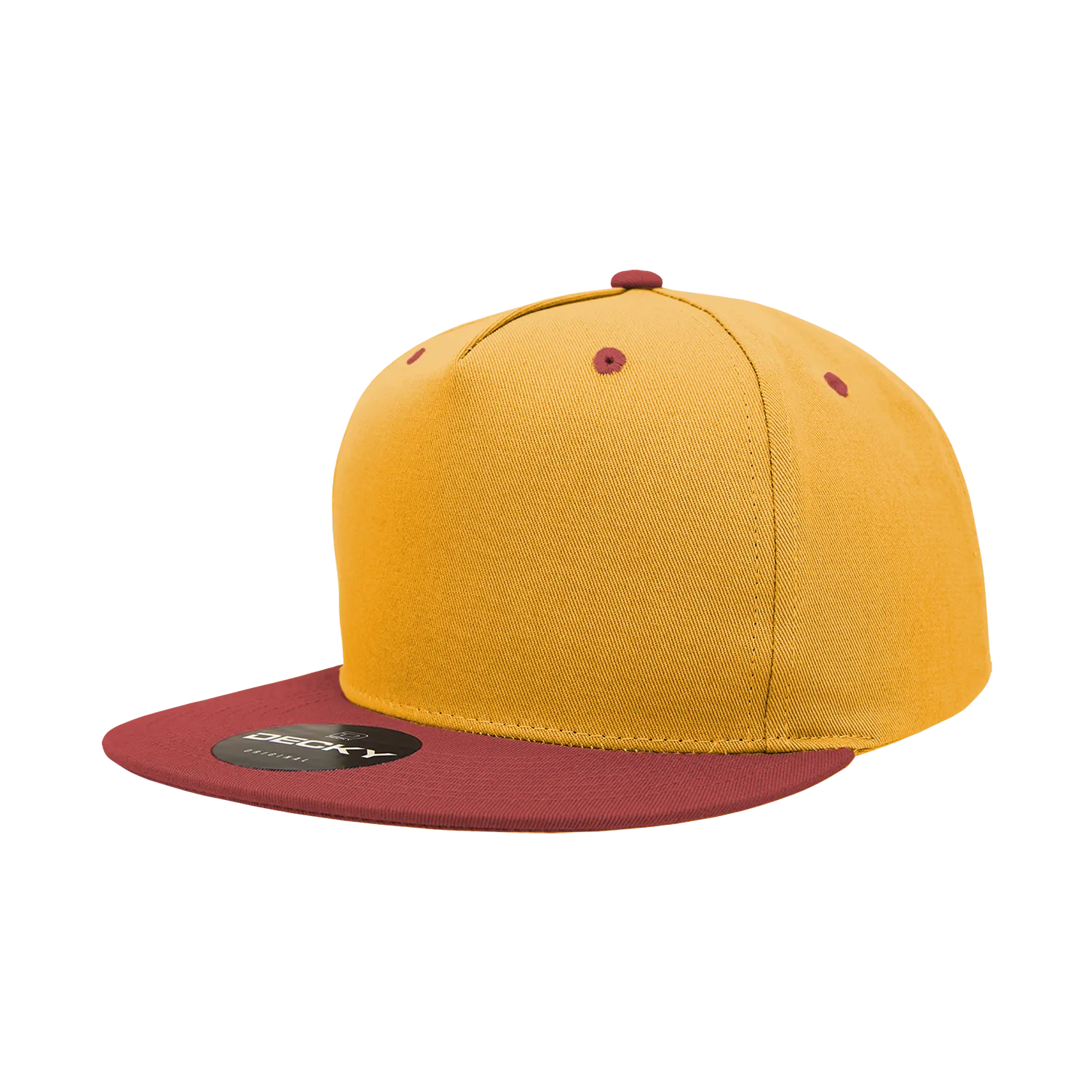 Decky 1064 5 Panel Flat Bill, Cotton Snapback Hat