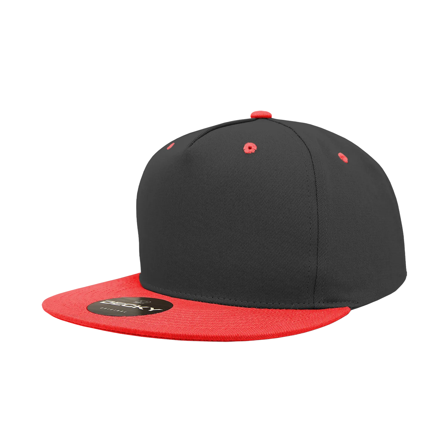 Decky 1064 5 Panel Flat Bill, Cotton Snapback Hat