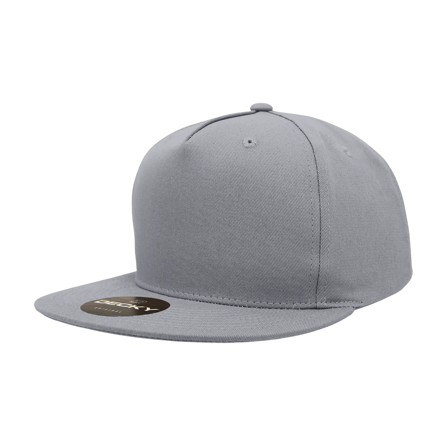 Decky 1064 5 Panel Flat Bill, Cotton Snapback Hat