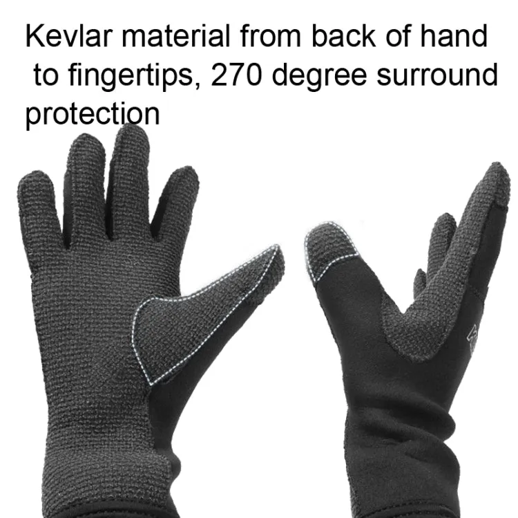 DIVESTAR 5mm Non-slip Wear-resistant Gloves Stab-resistant Diving Gloves, Size: S