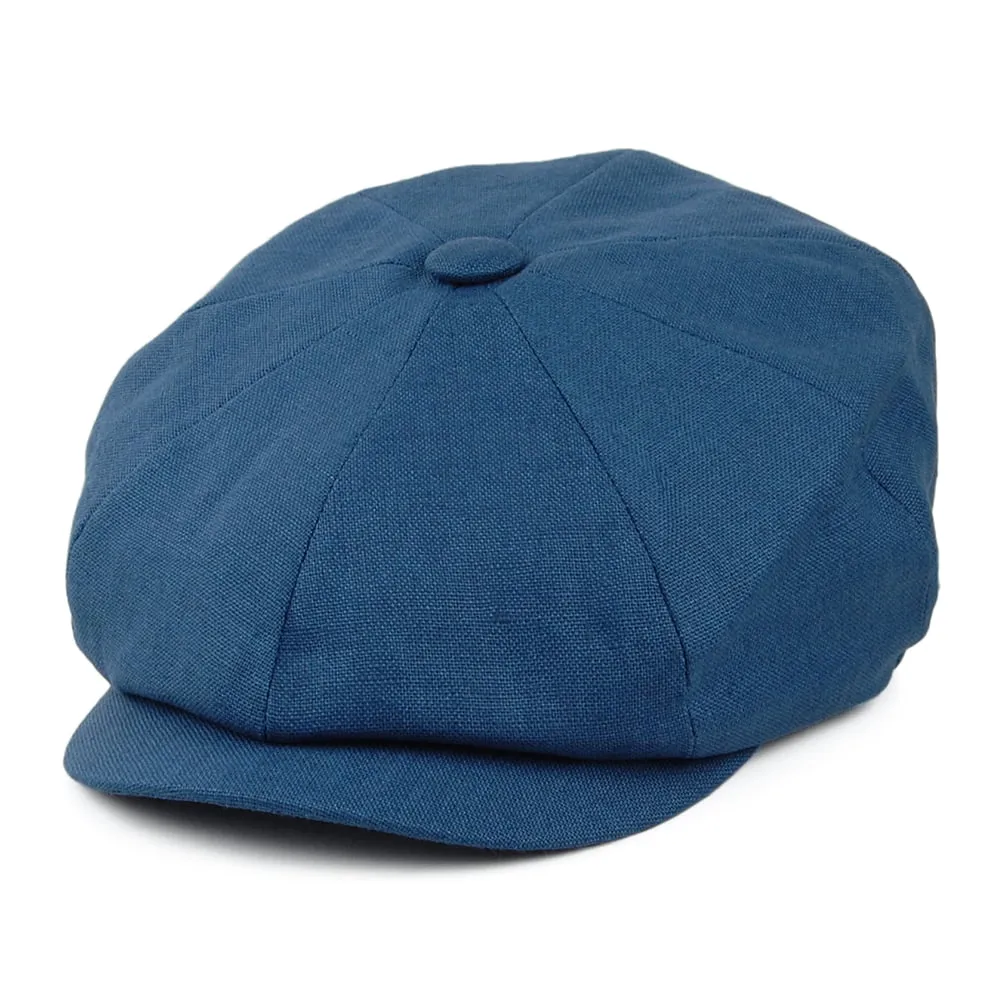 Failsworth Hats Alfie Irish Linen Newsboy Cap - Denim