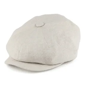 Failsworth Hats Alfie Irish Linen Newsboy Cap - Natural