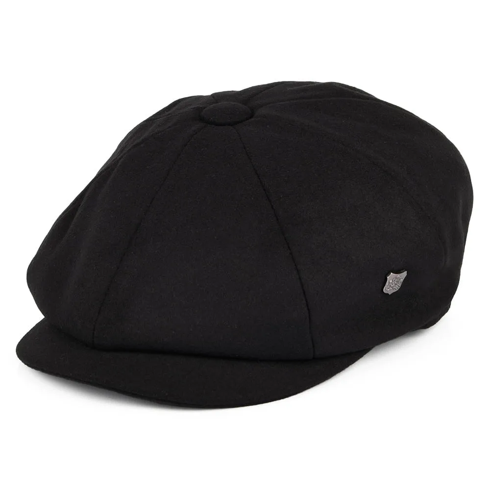 Failsworth Hats Alfie Melton Newsboy Cap - Black