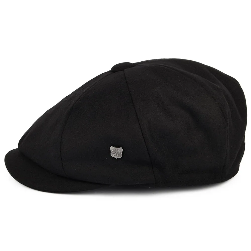 Failsworth Hats Alfie Melton Newsboy Cap - Black