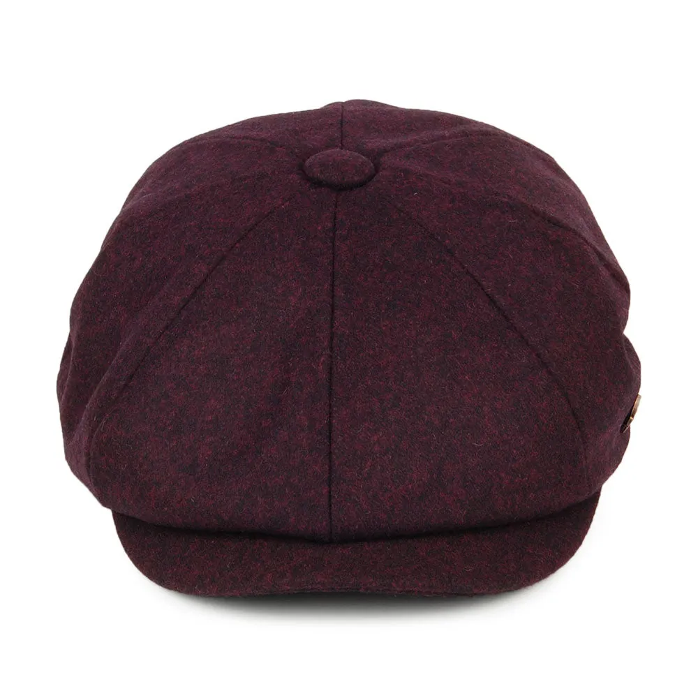 Failsworth Hats Alfie Melton Newsboy Cap - Merlot