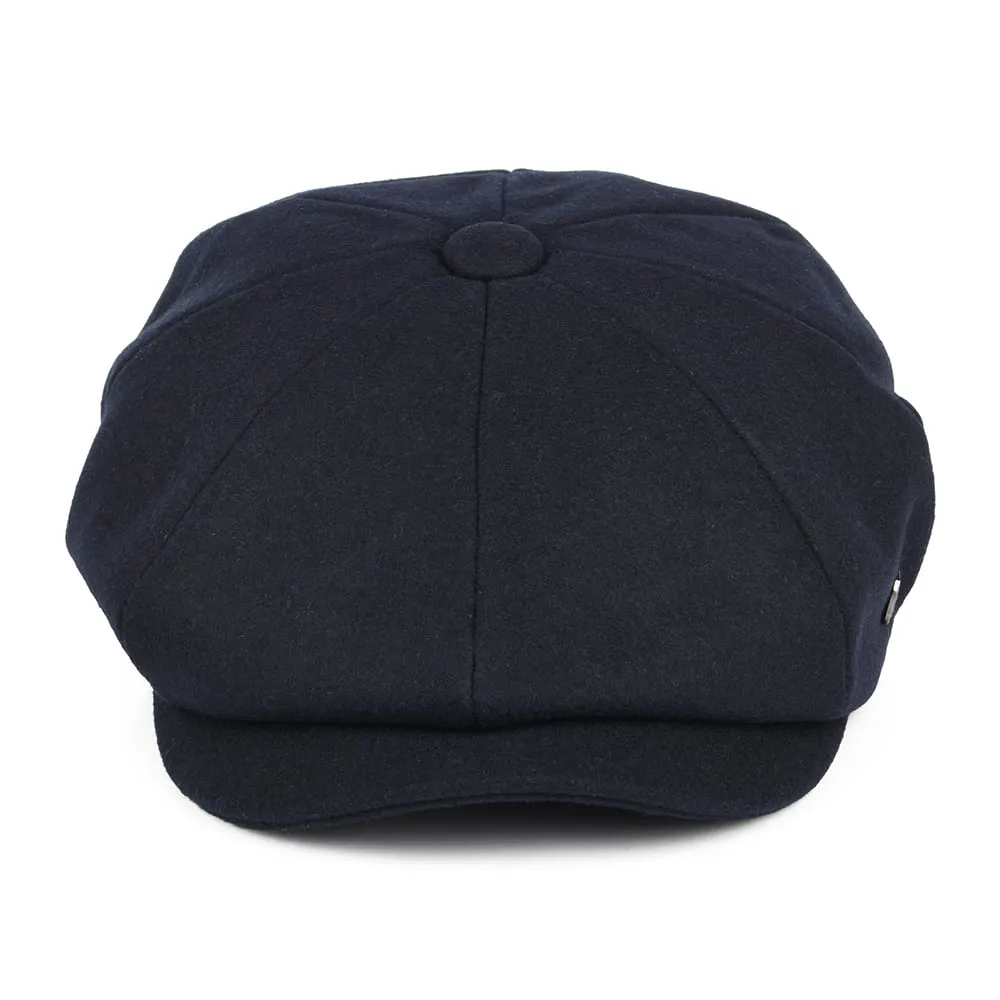 Failsworth Hats Alfie Melton Newsboy Cap - Navy Blue