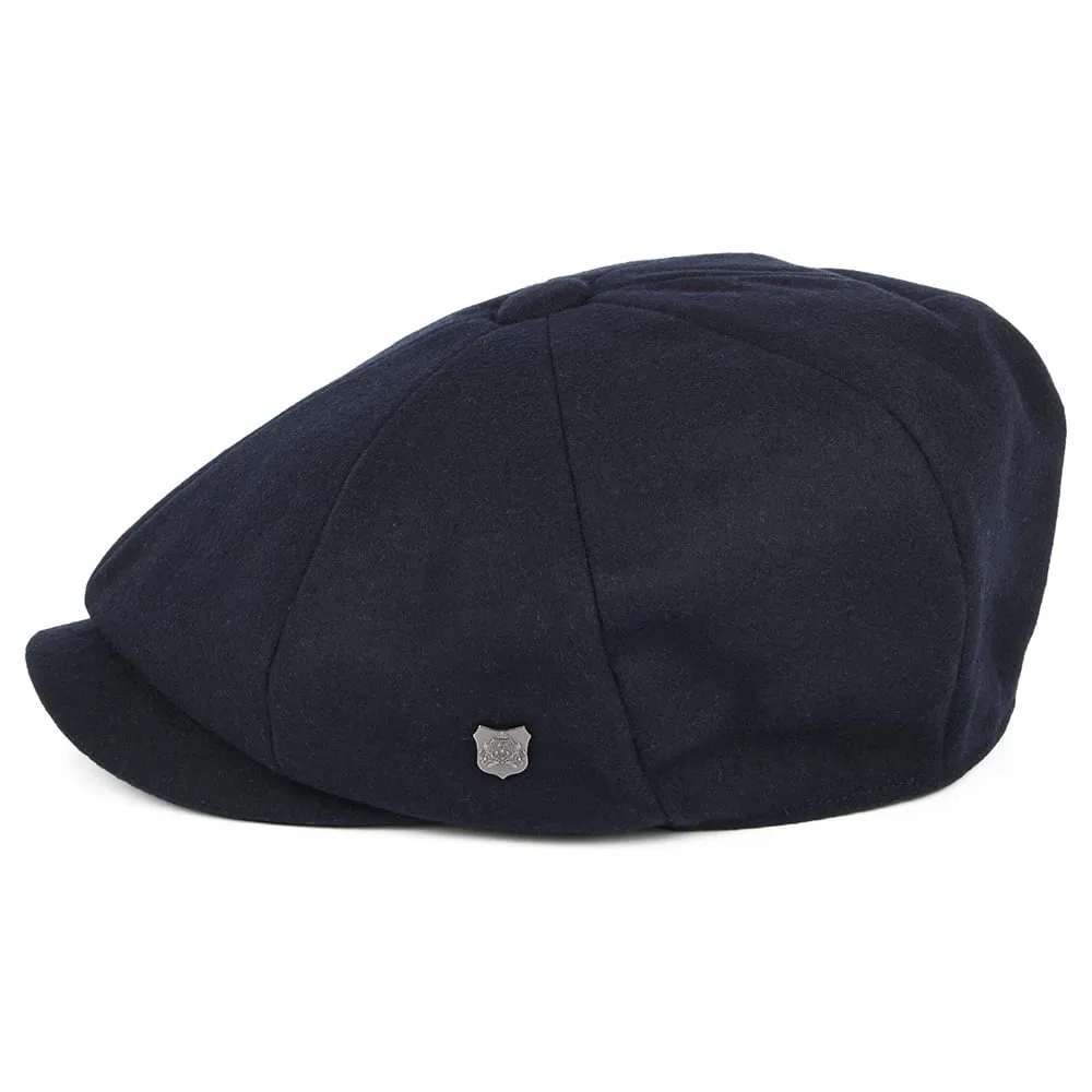 Failsworth Hats Alfie Melton Newsboy Cap - Navy Blue