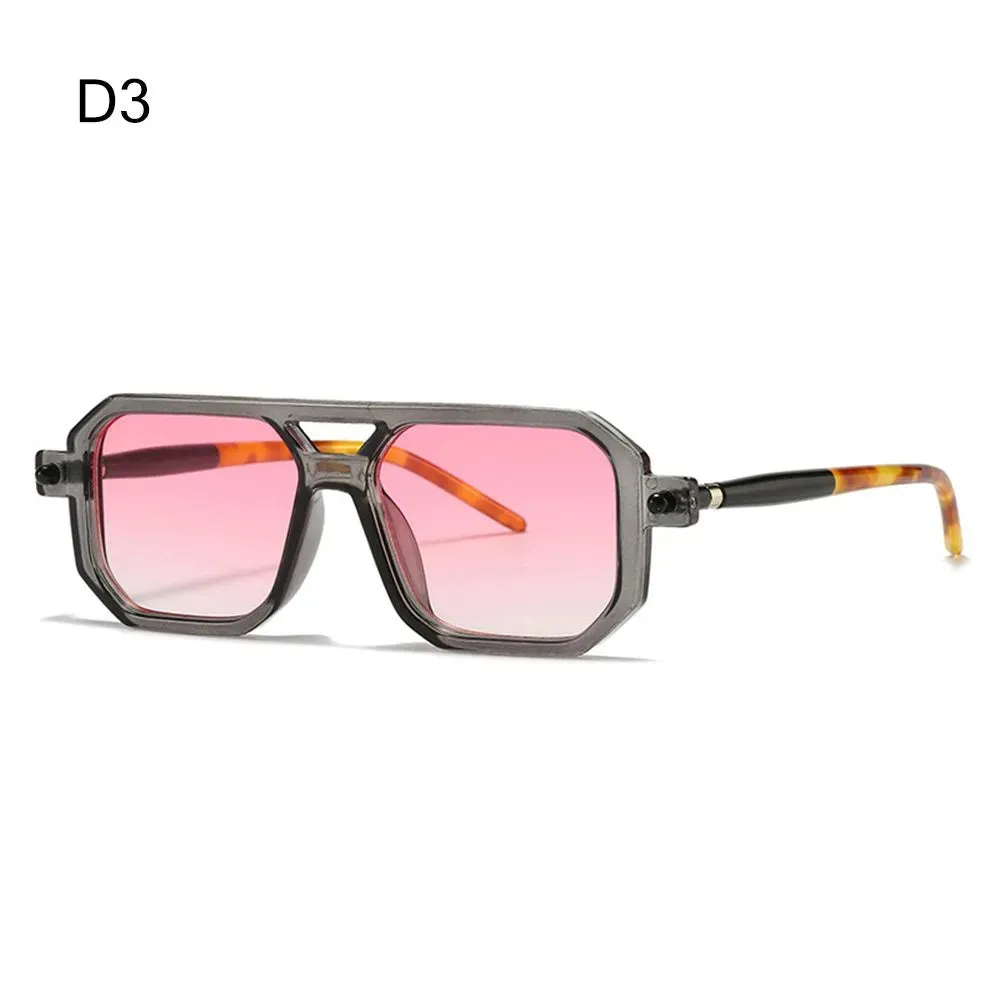 Fashion Leopard Sun Glasses UV400 Eyewear Sunglasses Double Bridge Women's Sunglasses Street Wear Shades Men's Shades