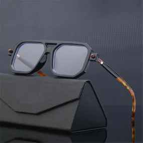 Fashion Leopard Sun Glasses UV400 Eyewear Sunglasses Double Bridge Women's Sunglasses Street Wear Shades Men's Shades