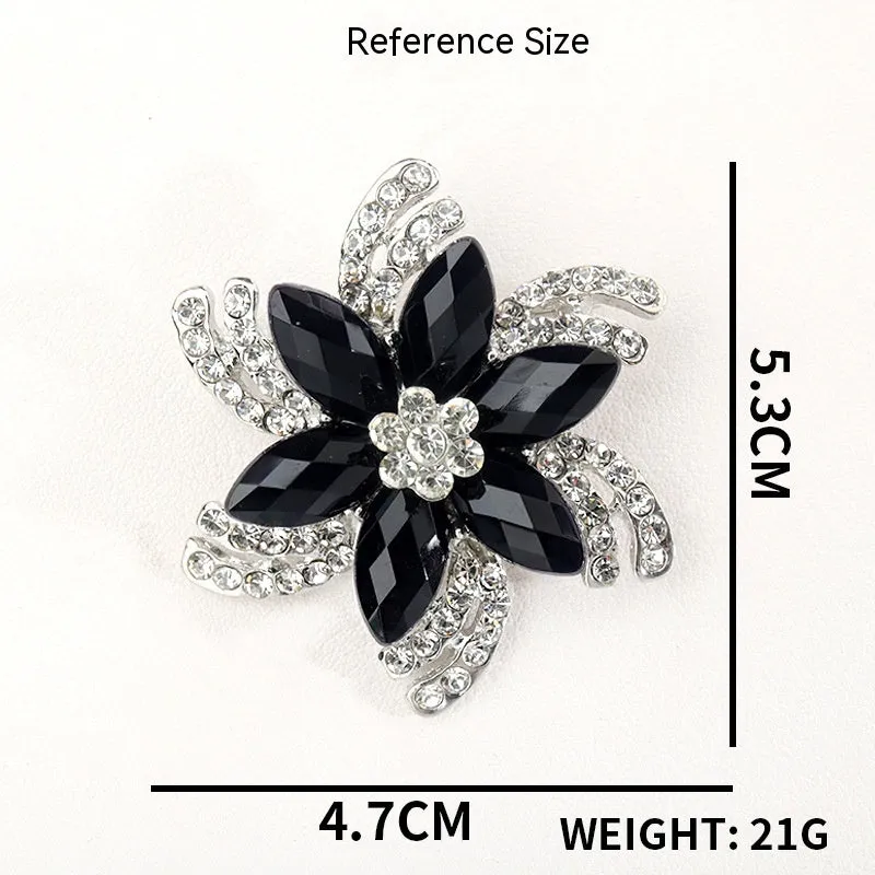 Female Rhinestone Coat Brooche