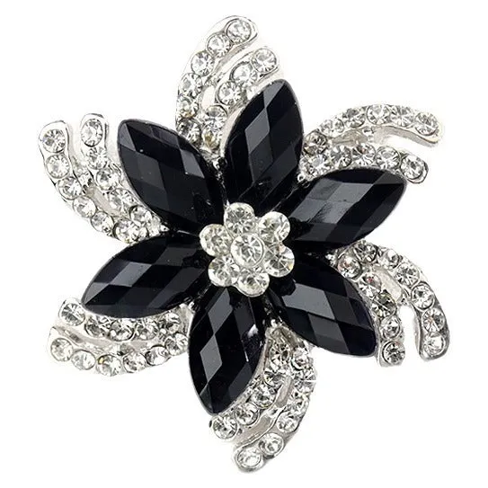 Female Rhinestone Coat Brooche