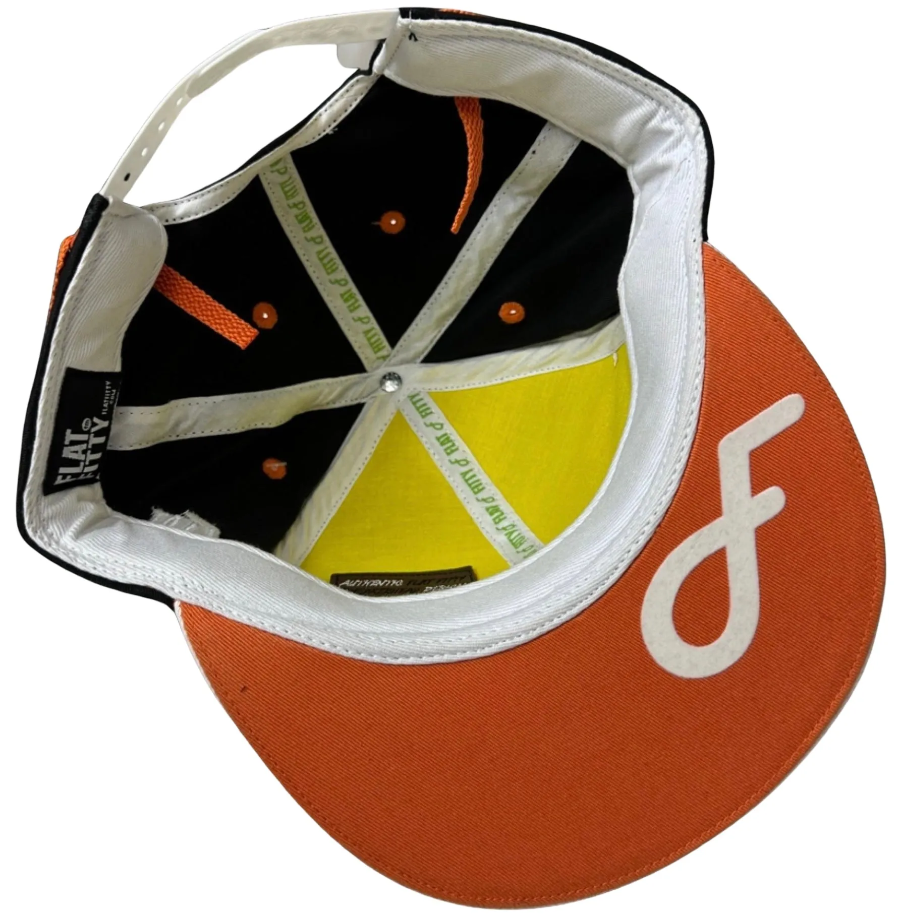 *Flat Fitty* Sneaker Head snapback hat (Orange-Black)