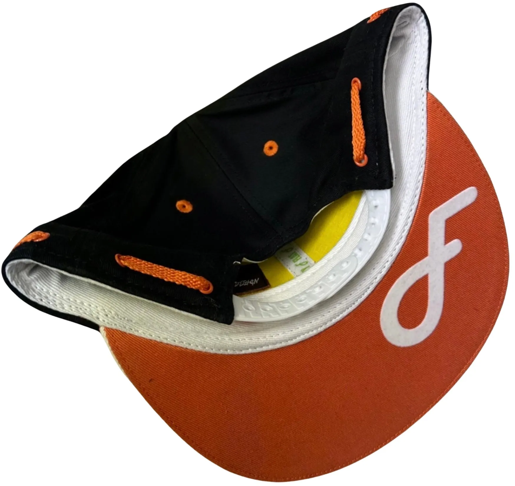 *Flat Fitty* Sneaker Head snapback hat (Orange-Black)