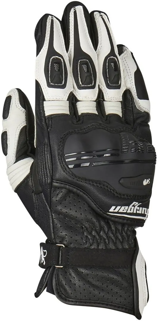 Furygan RG-21 motorcycle gloves, black/white