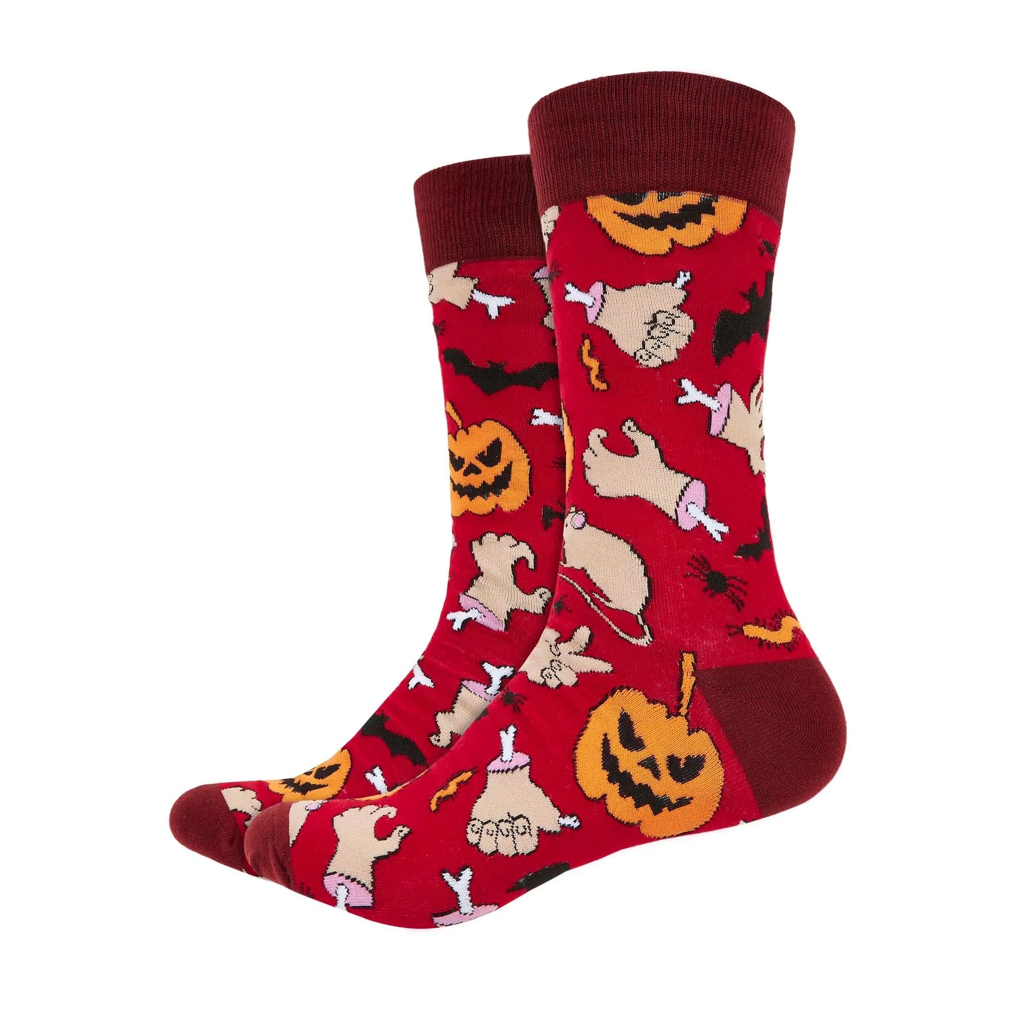 Ghoulish Printed Crew Length Socks