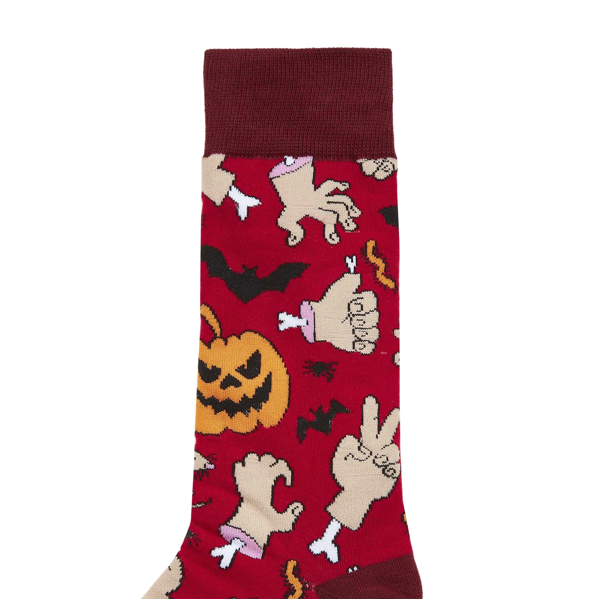 Ghoulish Printed Crew Length Socks