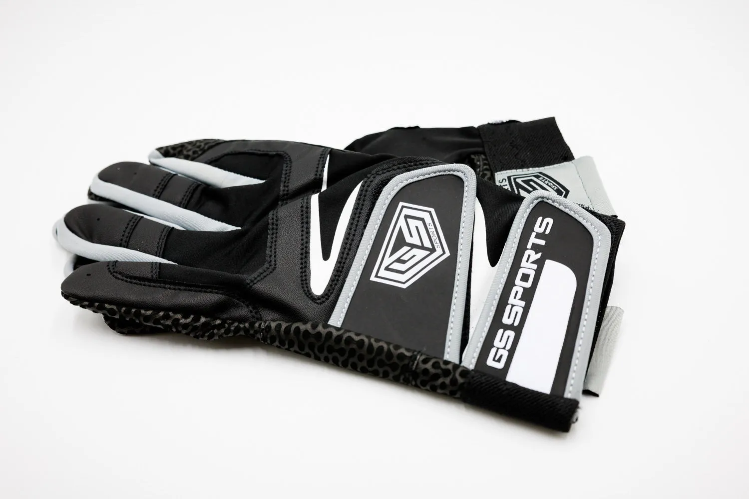 GS Sports Pro Series v2 Dual Strap Batting Gloves - Black