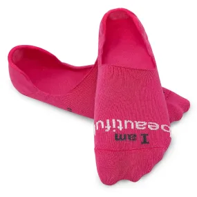 I am beautiful™ bright pink ultra low-cut socks