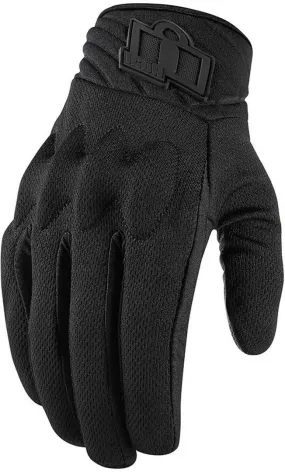 Icon Anthem 2 Stealth motorcycle gloves, black