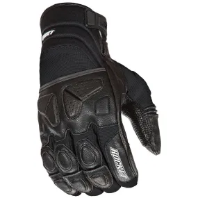 Joe Rocket 'Atomic X' Mens Black Leather/Textile Motorcycle Gloves