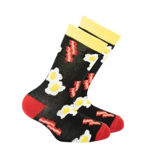 Kid's Bacon and Eggs Crew Socks