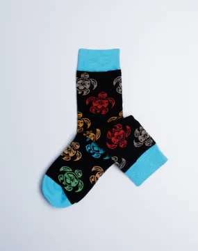 Kids Tribal Turtle Hawaii Crew Socks