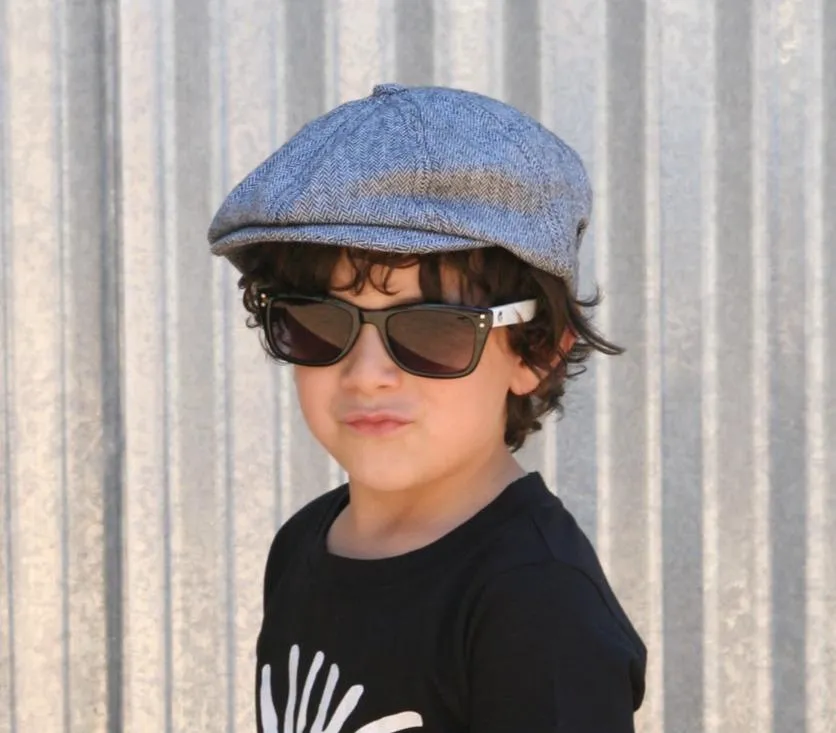 Knuckleheads Bradley Newsboy Grey Cap For Children