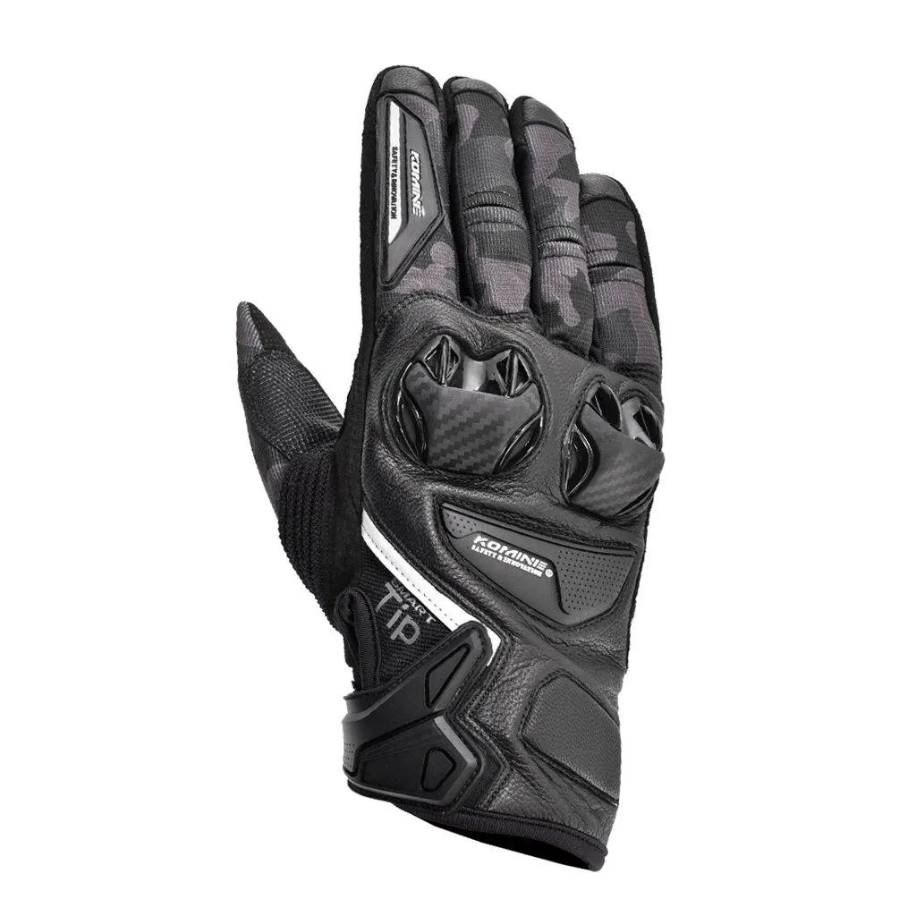 KOMINE GK-234 PROTECT LEATHER MESH GLOVES