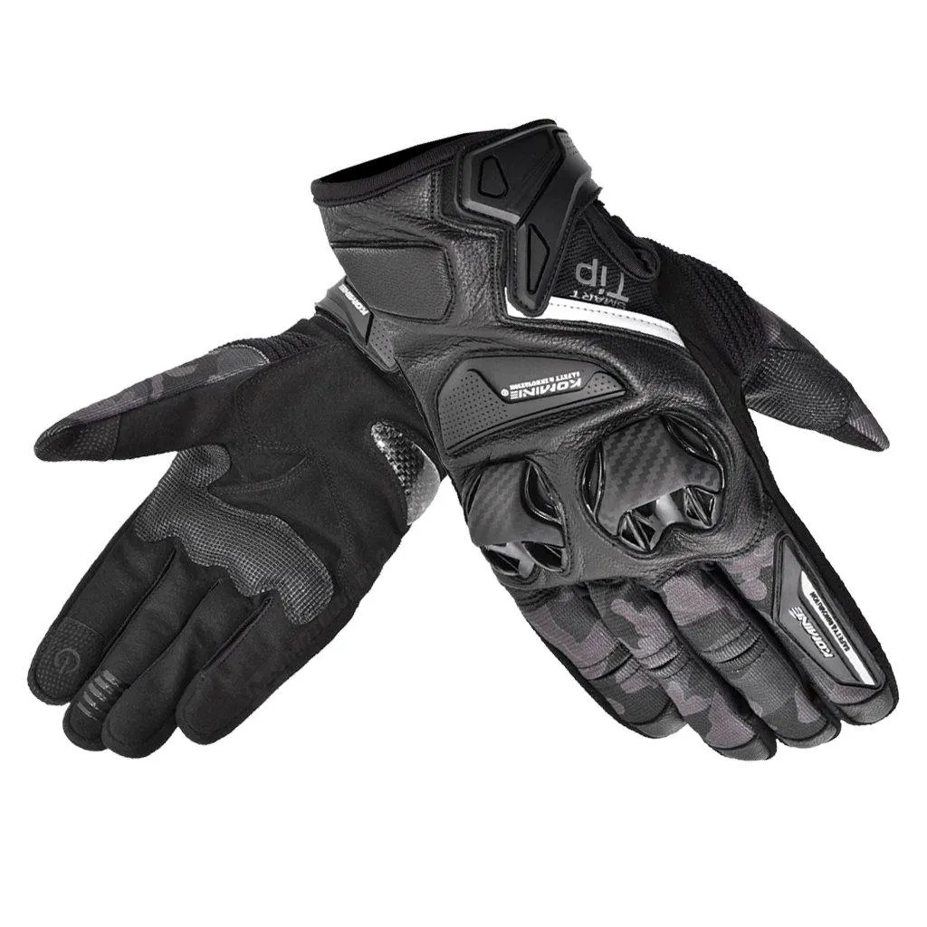 KOMINE GK-234 PROTECT LEATHER MESH GLOVES