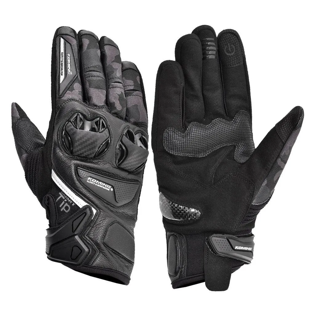 KOMINE GK-234 PROTECT LEATHER MESH GLOVES